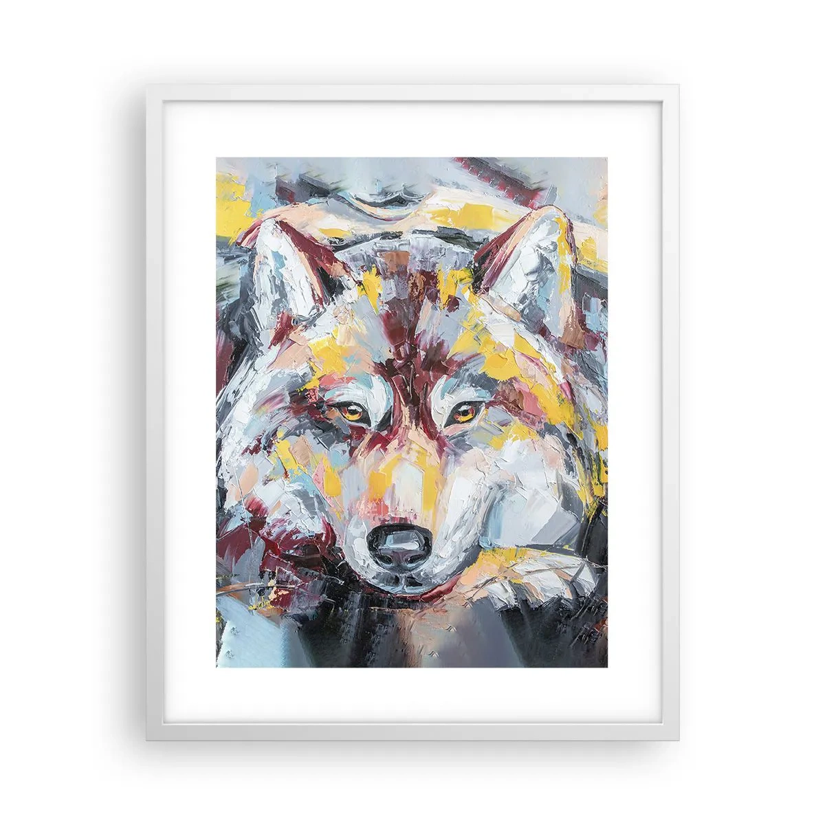 Plakat i hvid ramme - Fred blandt kære - 40x50 cm