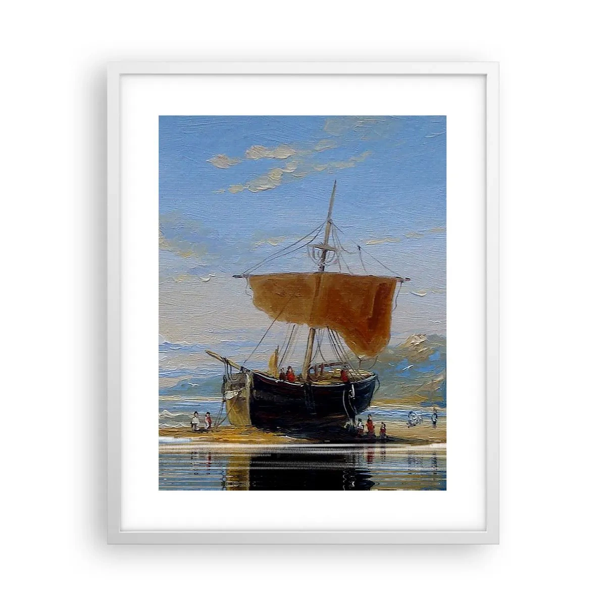 Plakat i hvid ramme - Vand, jord, luft - 40x50 cm