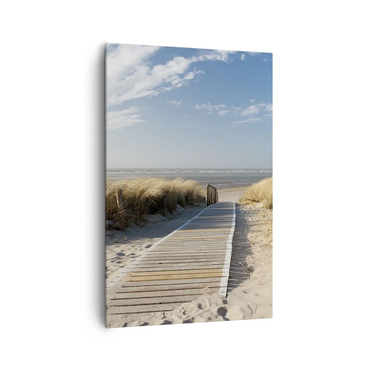 Lærredstryk - Billede på lærred - Bag klitten, i græssets summen - 80x120 cm