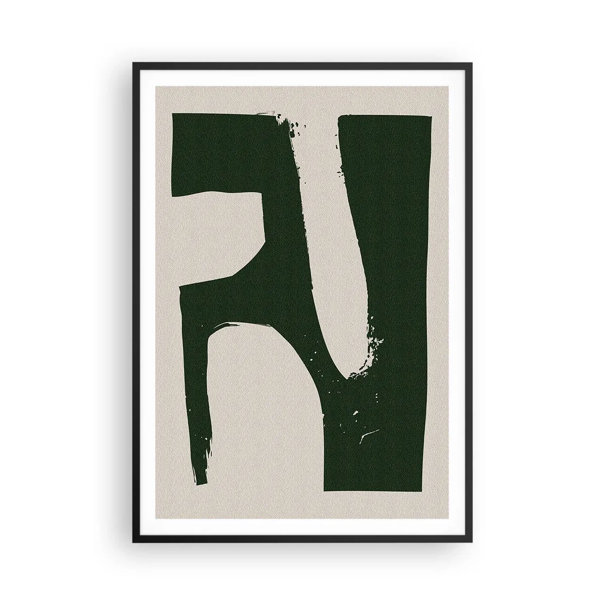 Plakat i sort ramme - Bugter af hvidt - 70x100 cm