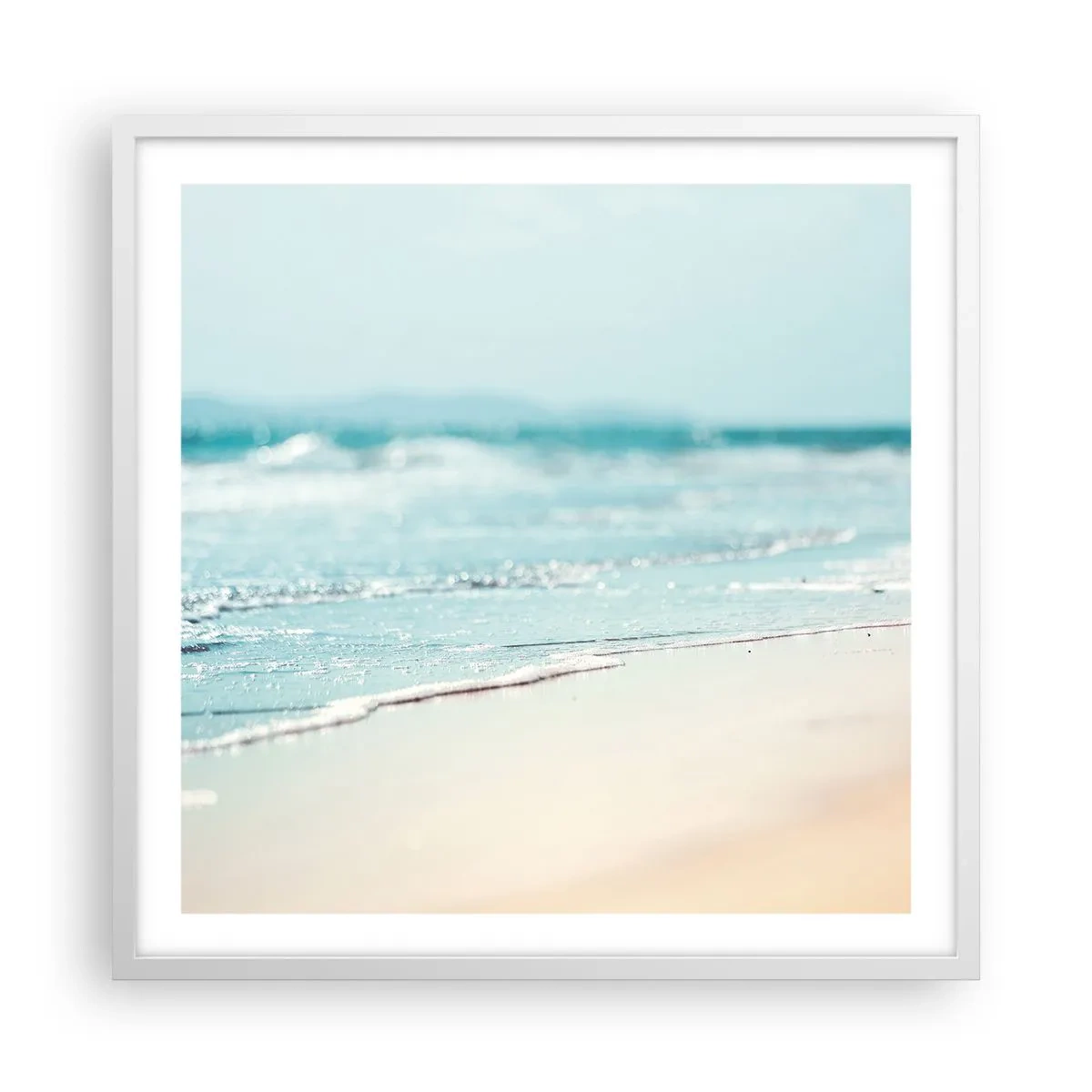 Plakat i hvid ramme - Varme og støj - 60x60 cm