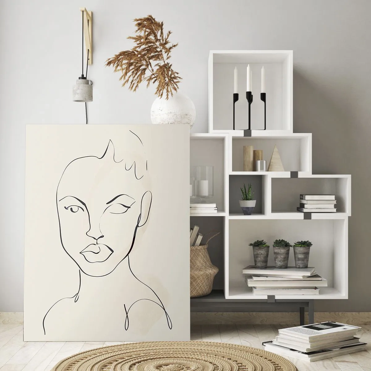 Billede på glas - Omrids af sensualitet - 80x120 cm