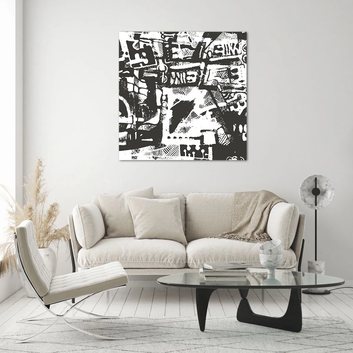 Billede på glas - Orden eller kaos? - 60x60 cm
