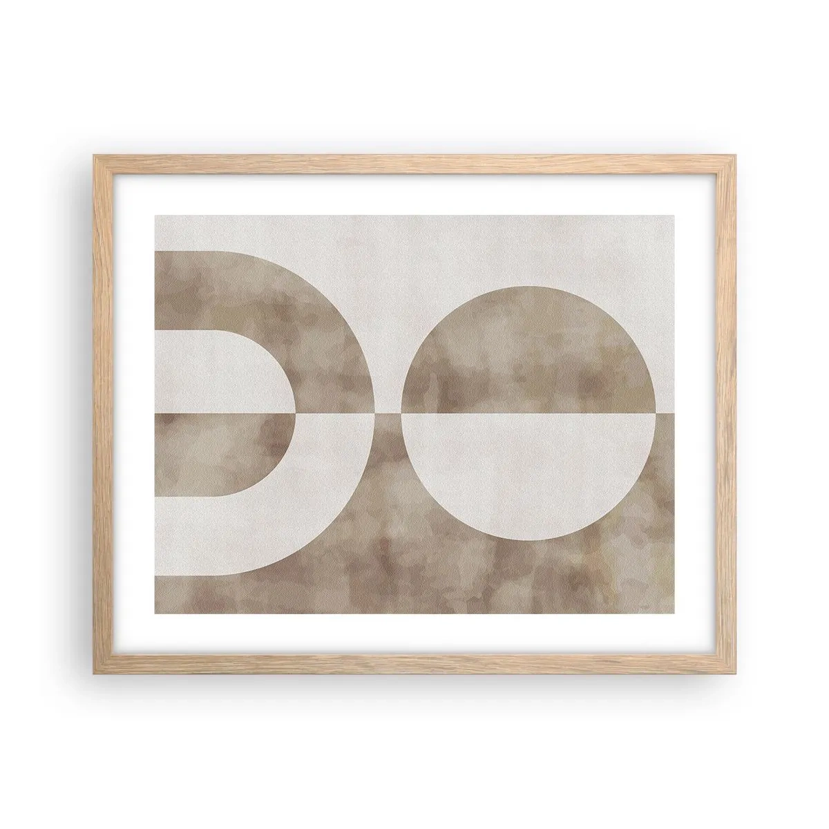 Plakat i ramme af lyst egetræ - Ligheder og forskelle - 50x40 cm