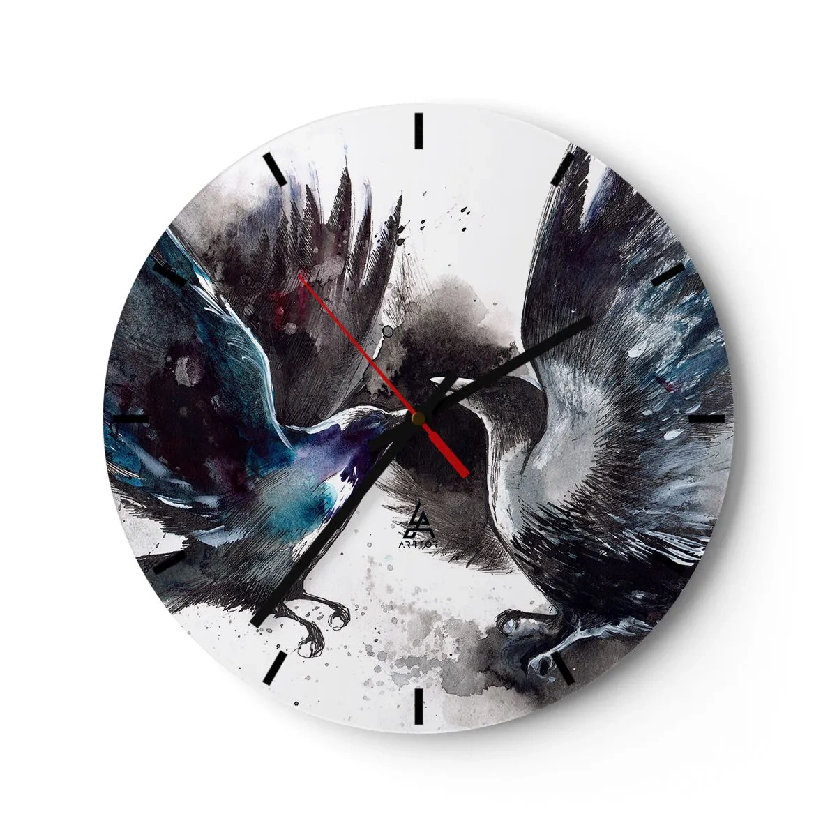 Vægur, Uret - En ravn til en ravn... - 40x40 cm
