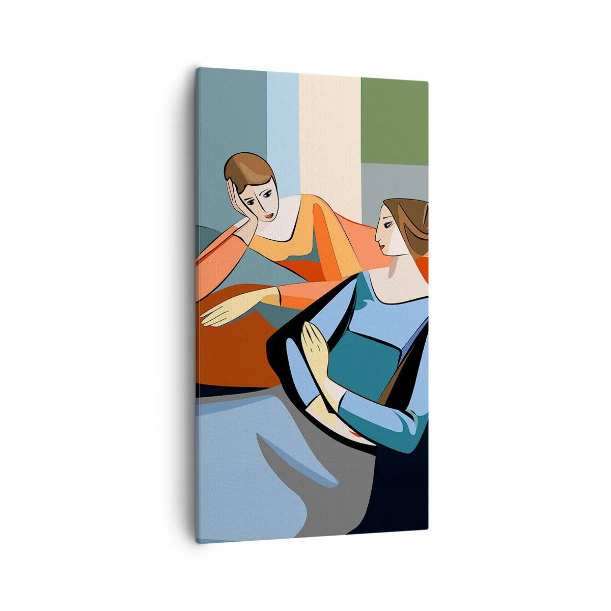 Lærredstryk - Billede på lærred - Et øjeblik af fortrolighed - 55x100 cm