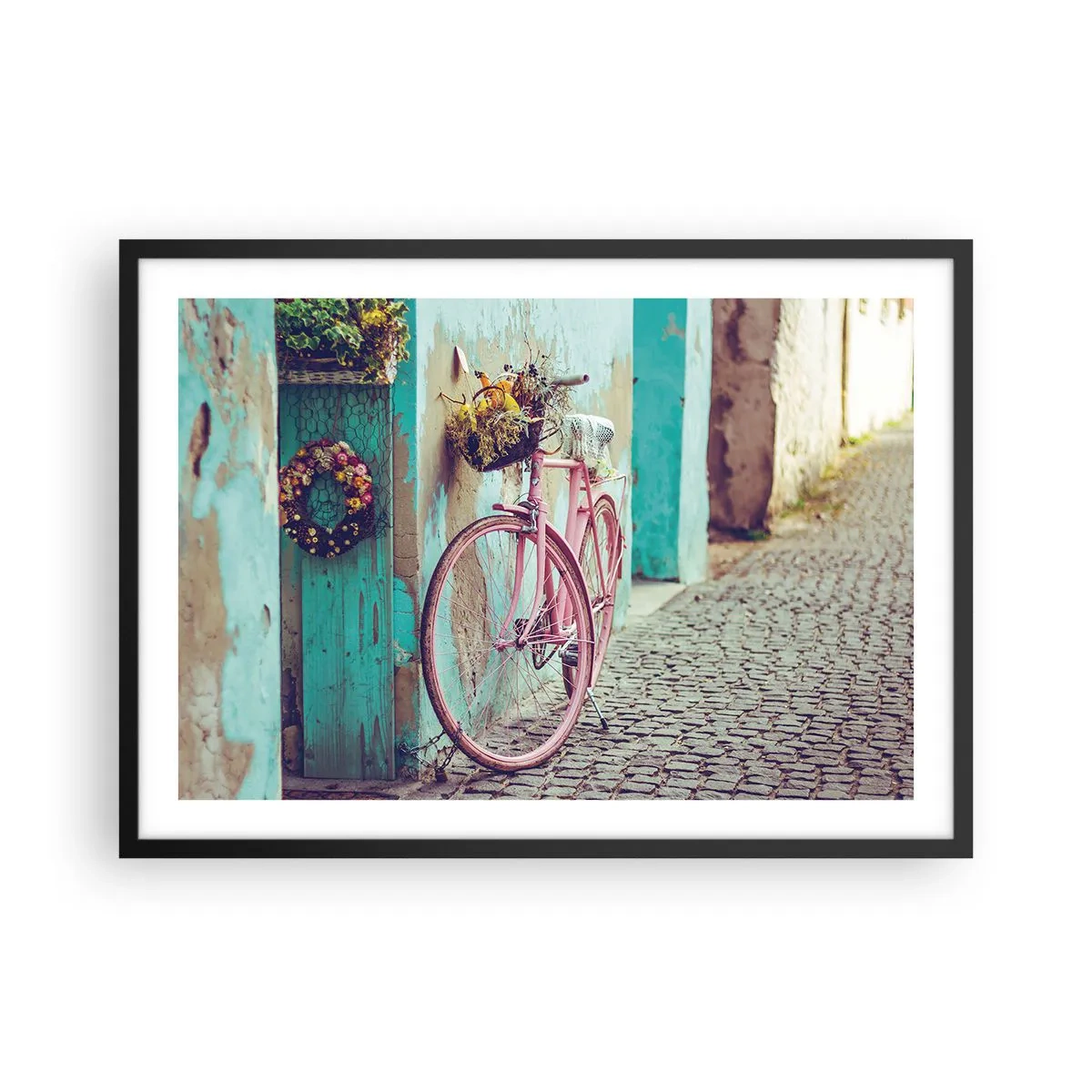 Plakat i sort ramme - Jeg vender tilbage om lidt - 70x50 cm