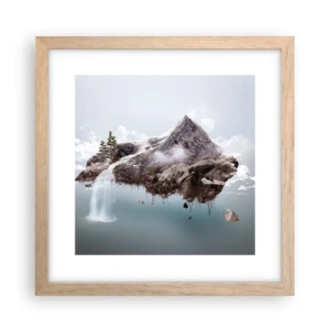 Plakat i ramme af lyst egetræ - Set gennem en surrealists øjne - 30x30 cm