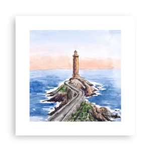 Plakat - Med front mod havet - 30x30 cm