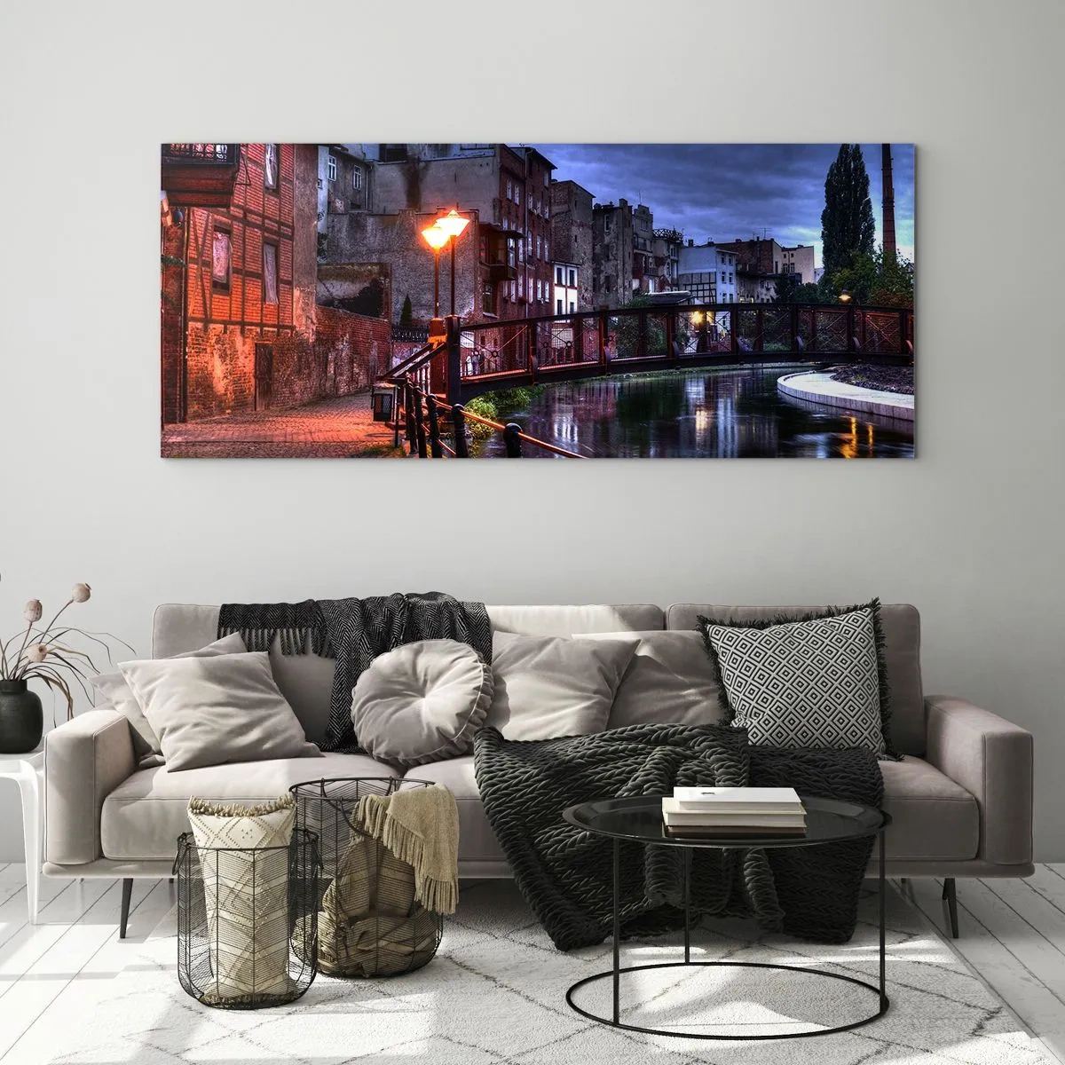 Billede på glas - Du kendte ikke Bydgoszcz på denne måde - 90x30 cm