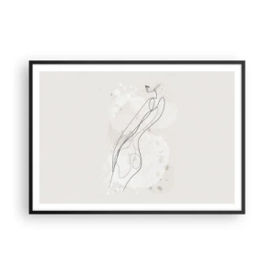 Plakat i sort ramme - At forvilde sig med blikket - 100x70 cm