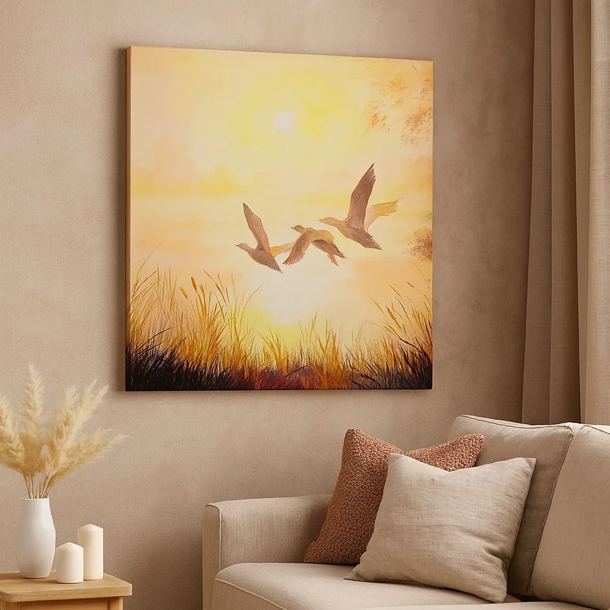 Lærredstryk - Billede på lærred - Starten på en lang rejse - 30x30 cm