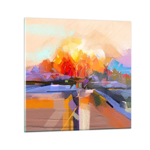 Billede på glas - Det er blevet efterår - 30x30 cm
