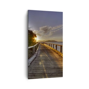 Lærredstryk - Billede på lærred - Gå, bliv ved med at gå mod solen - 45x80 cm