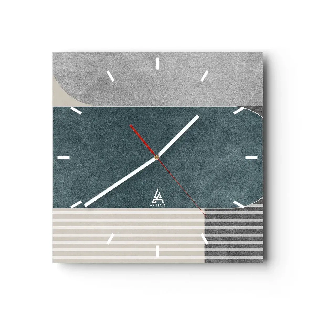 Vægur, Uret - Horisontal komposition - 40x40 cm