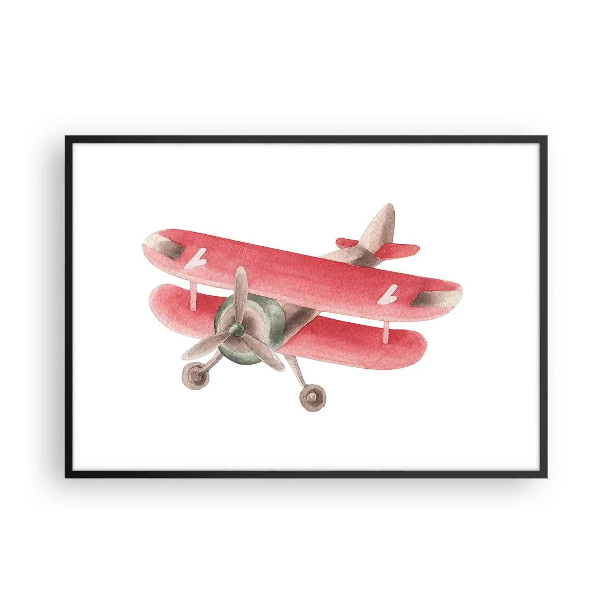 Plakat i sort ramme - Klar til at flyve højt - 100x70 cm