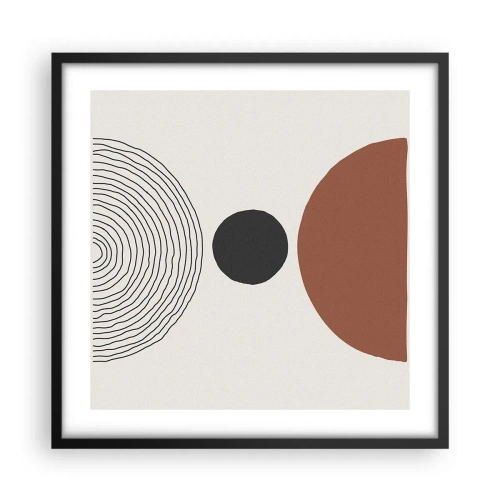 Plakat i sort ramme - I rampelyset - 50x50 cm