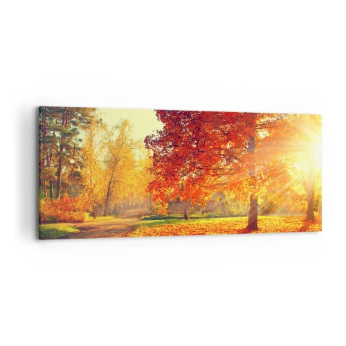Lærredstryk - Billede på lærred - Rød er smuk - 120x50 cm