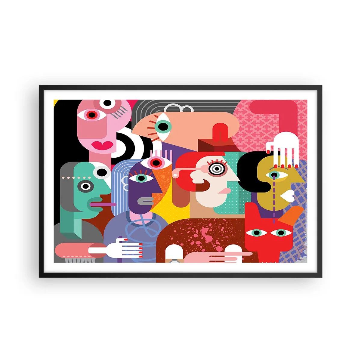 Plakat i sort ramme - Vi fra hr. Picasso - 91x61 cm