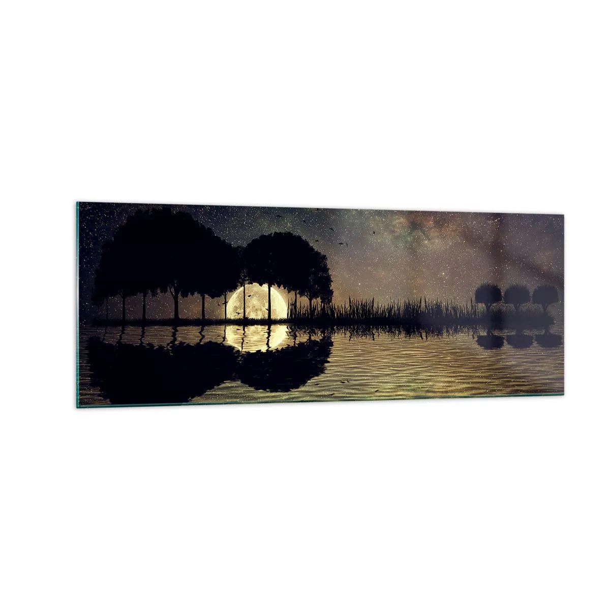 Billede på glas - En nat på kanten af verden - 140x50 cm