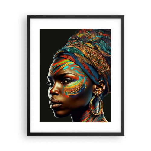 Plakat i sort ramme - Afrikansk dronning - 40x50 cm
