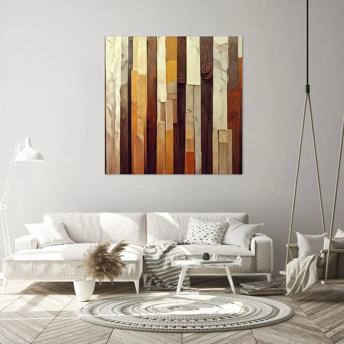 Lærredstryk - Billede på lærred - Hymne af skovens træer - 30x30 cm