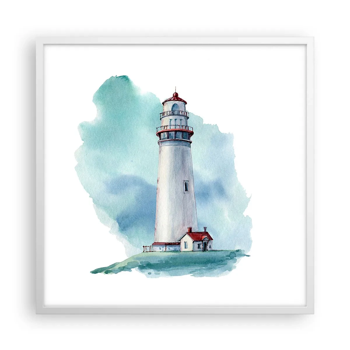 Plakat i hvid ramme - Det blås blide søster - 60x60 cm