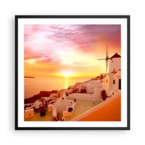 Plakat i sort ramme - Opløses i hvidt og guld - 60x60 cm