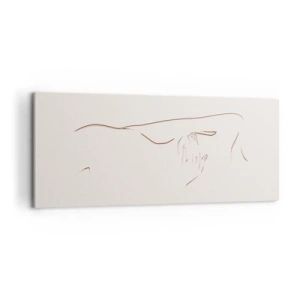 Lærredstryk - Billede på lærred - Begærets form - 100x40 cm
