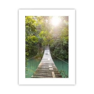 Plakat - Over det azurblå vand til den azurblå skov - 30x40 cm