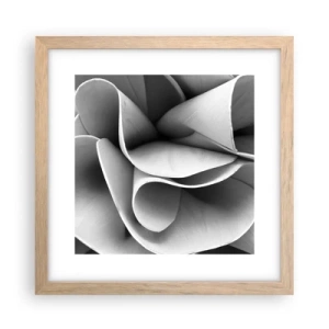Plakat i ramme af lyst egetræ - Hvad der sker i rummet - 30x30 cm