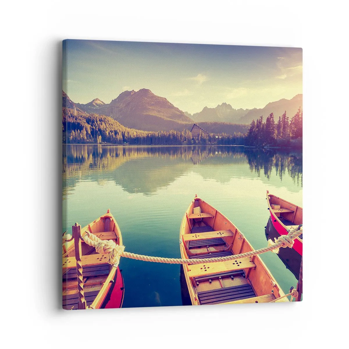 Lærredstryk - Billede på lærred - Lev efter dens love - 40x40 cm