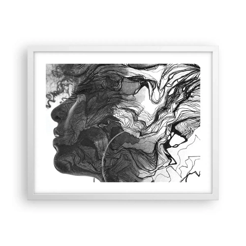 Plakat i hvid ramme - Forviklet i drømme - 50x40 cm