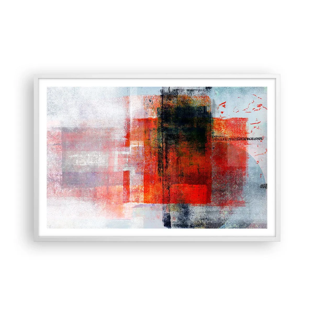 Plakat i hvid ramme - Glødende komposition - 91x61 cm