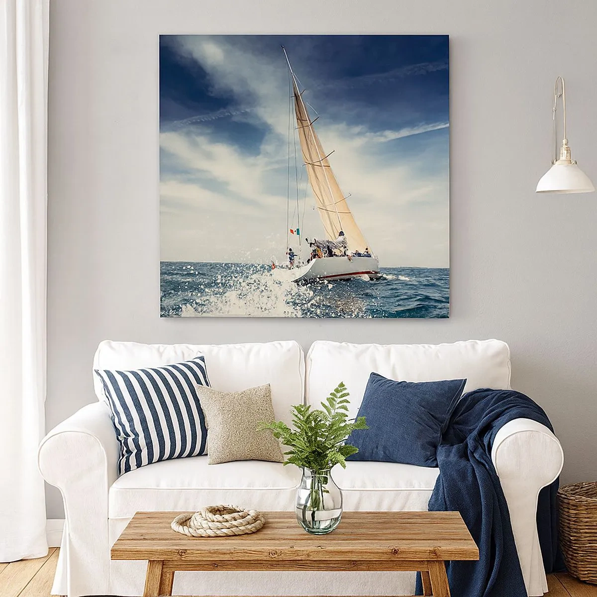 Lærredstryk - Billede på lærred - De kan ikke indhente os! - 30x30 cm