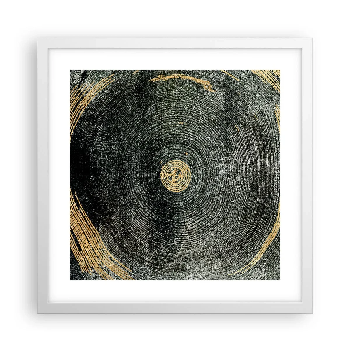 Plakat i hvid ramme - Forandring og varighed - 40x40 cm