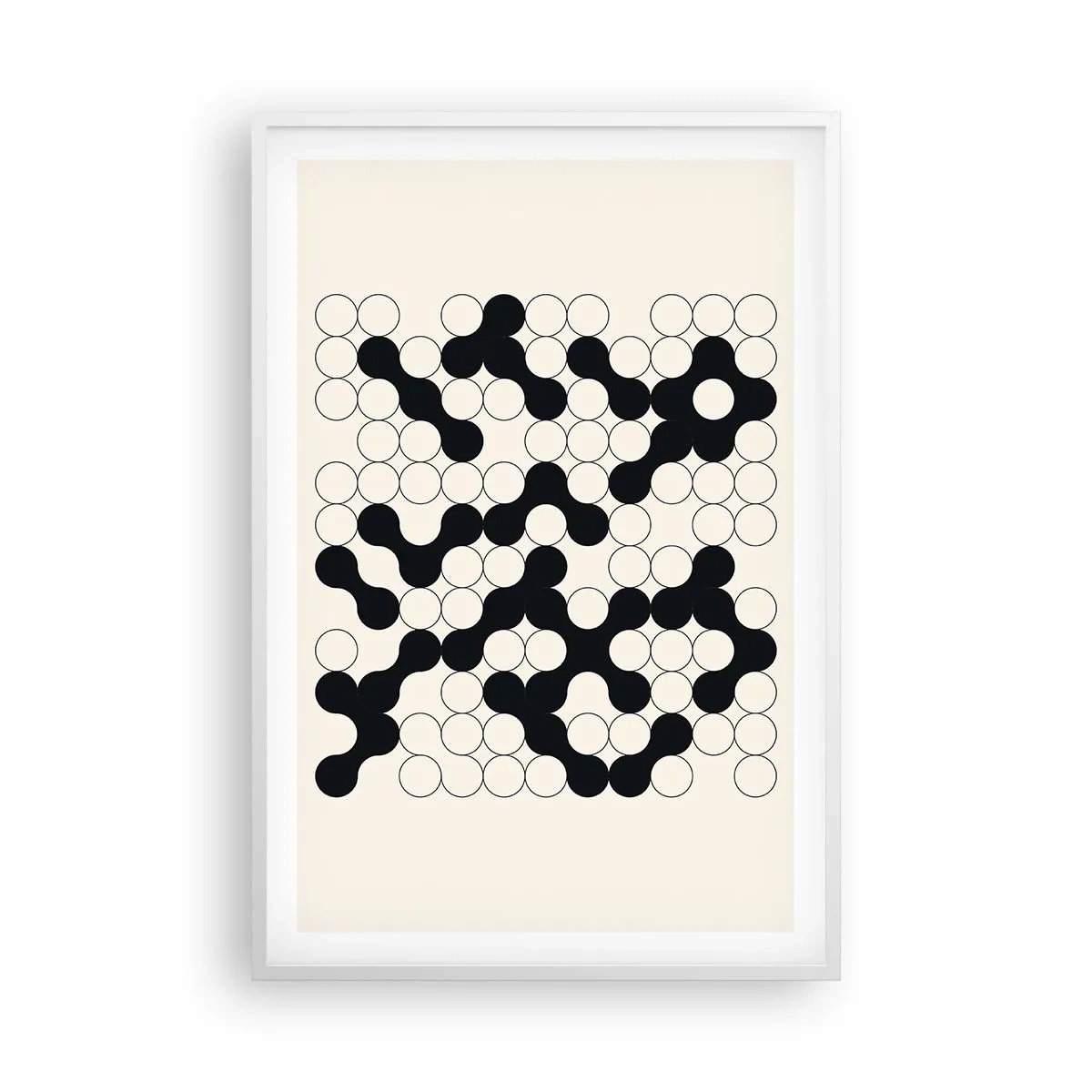 Plakat i hvid ramme - Kinesisk spil - variation - 61x91 cm