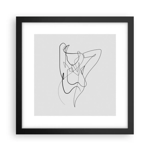 Plakat i sort ramme - Virkelig, hvad er du for en person... - 30x30 cm