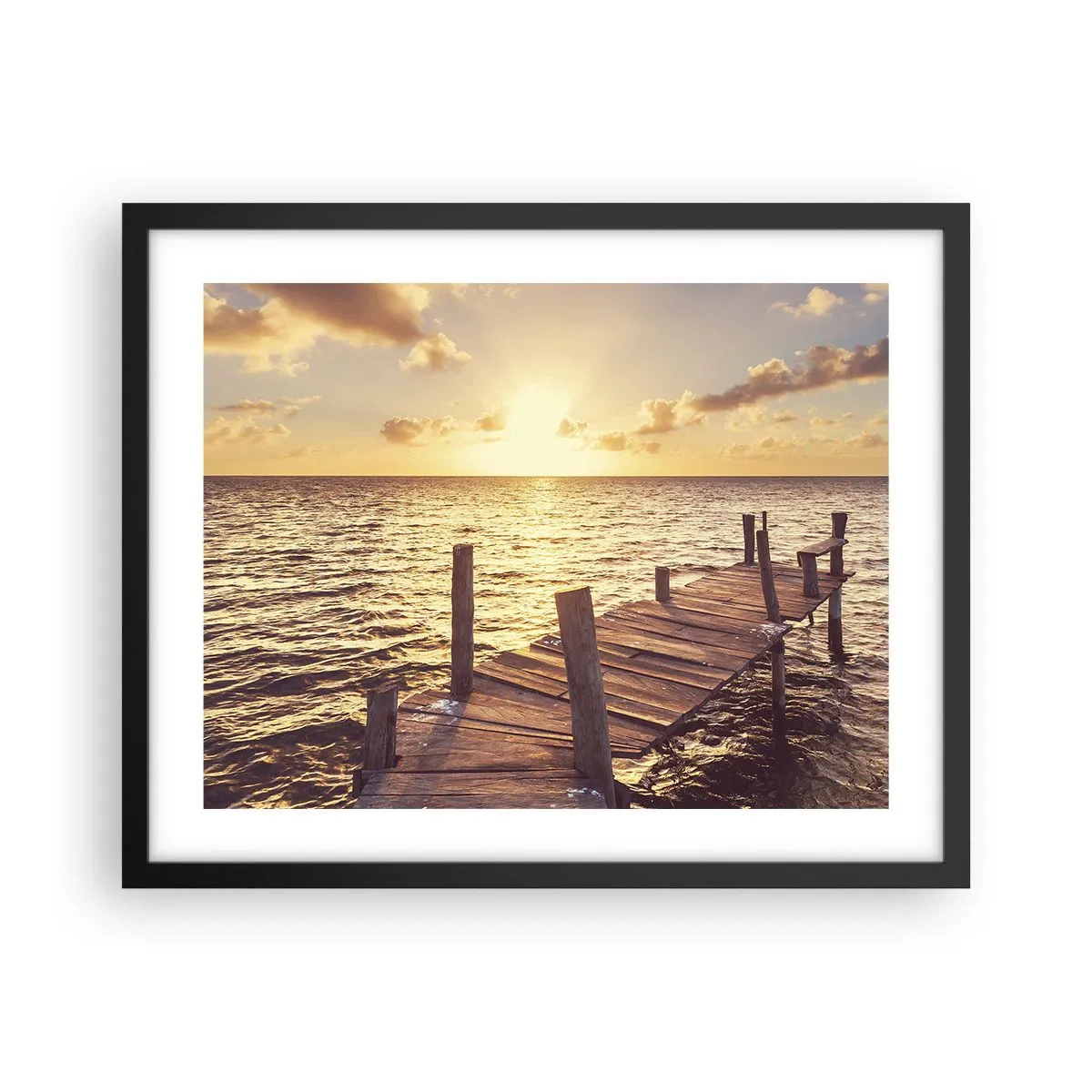 Plakat i sort ramme - Gyldent land af blidhed - 50x40 cm