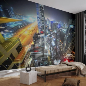 Fototapet Premium Sand - Et mirakel i ørkenen - By, Dubai, Arkitektur - 100x70 cm
