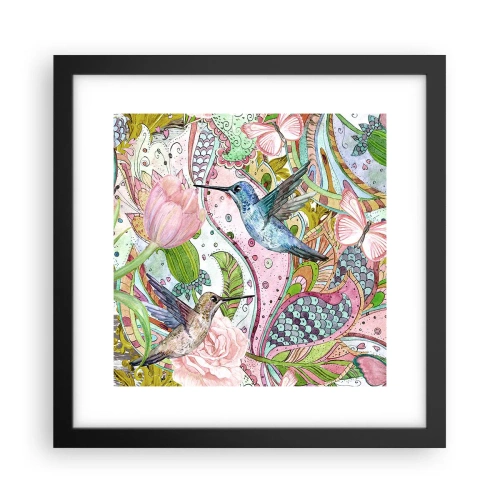 Plakat i sort ramme - Forviklet i vinstokkene - 30x30 cm