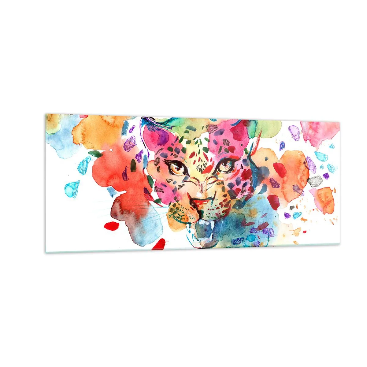 Billede på glas - Skønheden og udyret - 100x40 cm