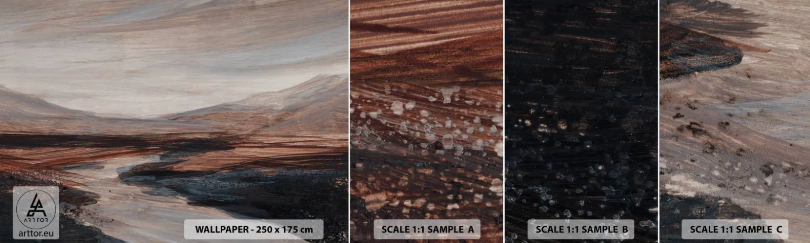 Fototapet Prøve Standard Eco - Fredfyldt dal - Landskab, Landskab, Stykke - 100x30 cm