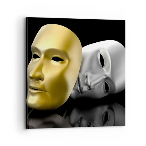 Lærredstryk - Billede på lærred - Livet er teater - 70x70 cm