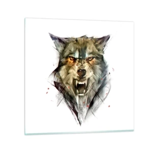 Billede på glas - Ikke et skridt! - 60x60 cm