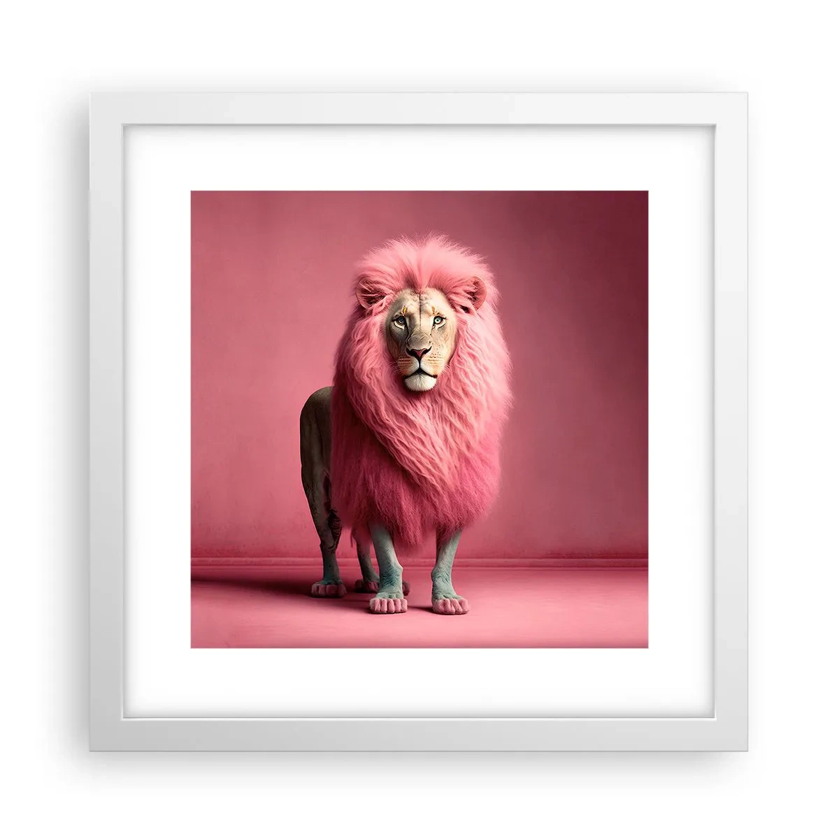 Plakat i hvid ramme - Og du er ikke længere bange - 30x30 cm