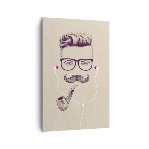 Lærredstryk - Billede på lærred - En rigtig mand? - 80x120 cm