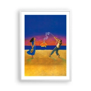 Plakat i hvid ramme - Mere end en stjerne fra himlen - 50x70 cm