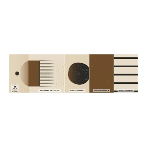 Prøve Fototapet Selvklæbende Deluxe Sticker - Forskellige stater - Abstraktion, Stykke, Minimalisme - 100x30 cm