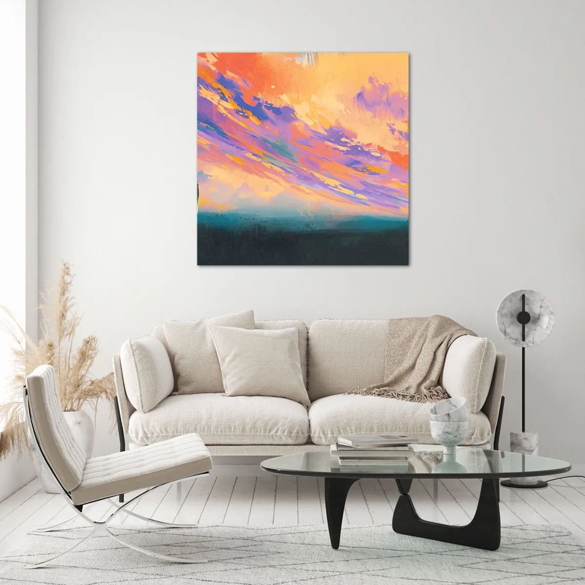 Billede på glas - Tiltrækningskraft - 70x70 cm